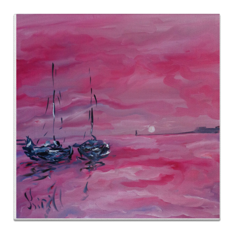 Printio Холст 30×30 Розовый закат ск 115 чарующий пейзаж мп студия