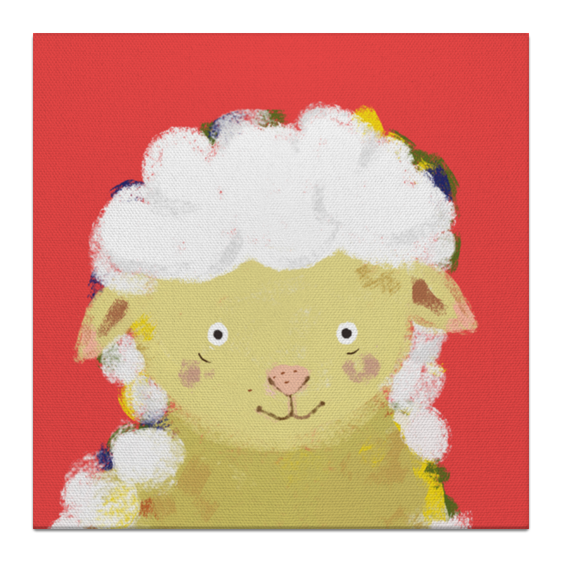 Printio Холст 30×30 Милая овечка! цена и фото