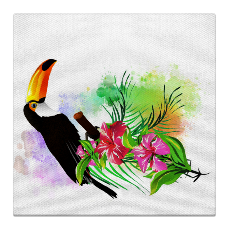 Printio Холст 30×30 Тропические птицы от зорго арт.