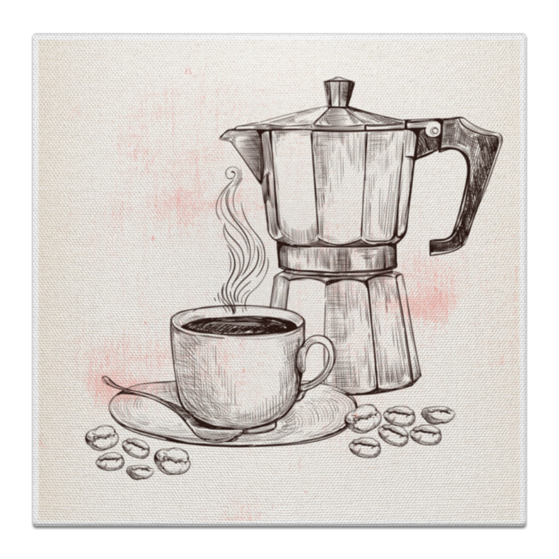 Printio Холст 30×30 Кофейник именной кофе кофейный запас для нее