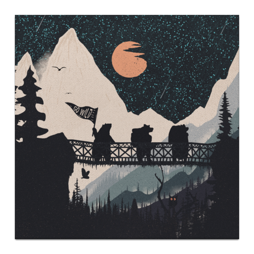 Заказать холст в Москве. Холст 30x30 Оранжевая Луна от oneredfoxstore@gmail.com - готовые дизайны и нанесение принтов.