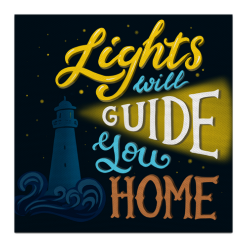 Заказать холст в Москве. Холст 30x30 Lights will guide you home от Алена Суманеева - готовые дизайны и нанесение принтов.