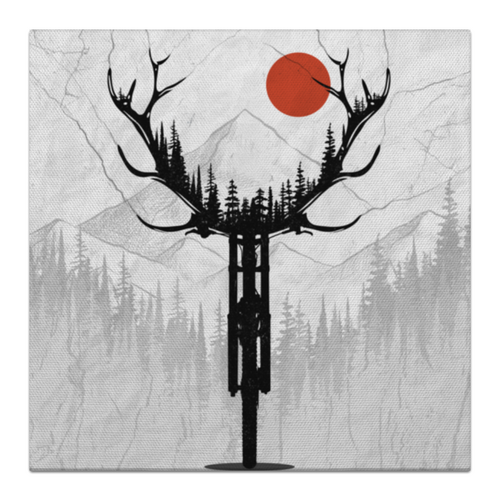 Заказать холст в Москве. Холст 30x30 MTB Ride от oneredfoxstore@gmail.com - готовые дизайны и нанесение принтов.