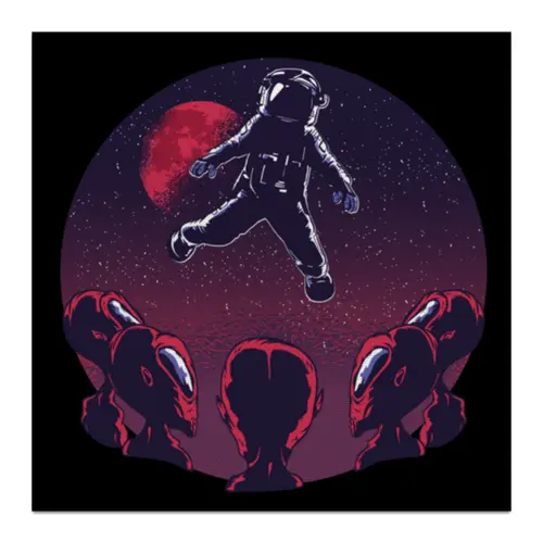 Заказать холст в Москве. Холст 30x30 Astronaut Alien от Павел Павел - готовые дизайны и нанесение принтов.