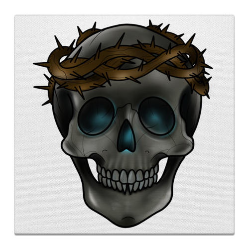 Заказать холст в Москве. Холст 30x30 skull in a crown of thorns от Даниил Шаповалов - готовые дизайны и нанесение принтов.