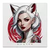 Заказать холст в Москве. Холст 30x30 Белая лиса от smart-witch-bitch@mail.ru - готовые дизайны и нанесение принтов.