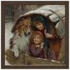 Заказать холст в Москве. Холст 30x30 Дети и собака, зима от Apfelbaum - готовые дизайны и нанесение принтов.