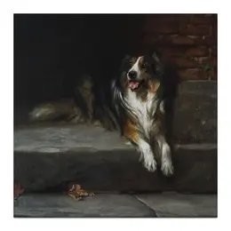 Заказать холст в Москве. Холст 30x30 Колли (картина Артура Вардля) от Apfelbaum - готовые дизайны и нанесение принтов.