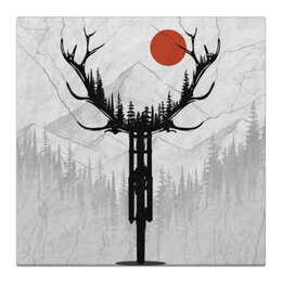 Заказать холст в Москве. Холст 30x30 MTB Ride от oneredfoxstore@gmail.com - готовые дизайны и нанесение принтов.