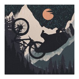 Заказать холст в Москве. Холст 30x30 Оранжевая Луна от oneredfoxstore@gmail.com - готовые дизайны и нанесение принтов.