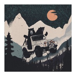 Заказать холст в Москве. Холст 30x30 Оранжевая Луна от oneredfoxstore@gmail.com - готовые дизайны и нанесение принтов.