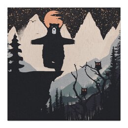 Заказать холст в Москве. Холст 30x30 Оранжевая Луна от oneredfoxstore@gmail.com - готовые дизайны и нанесение принтов.
