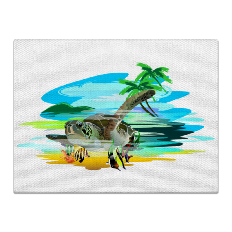 Printio Холст 30×40 Морская черепаха printio холст 30×30 морская абстракция