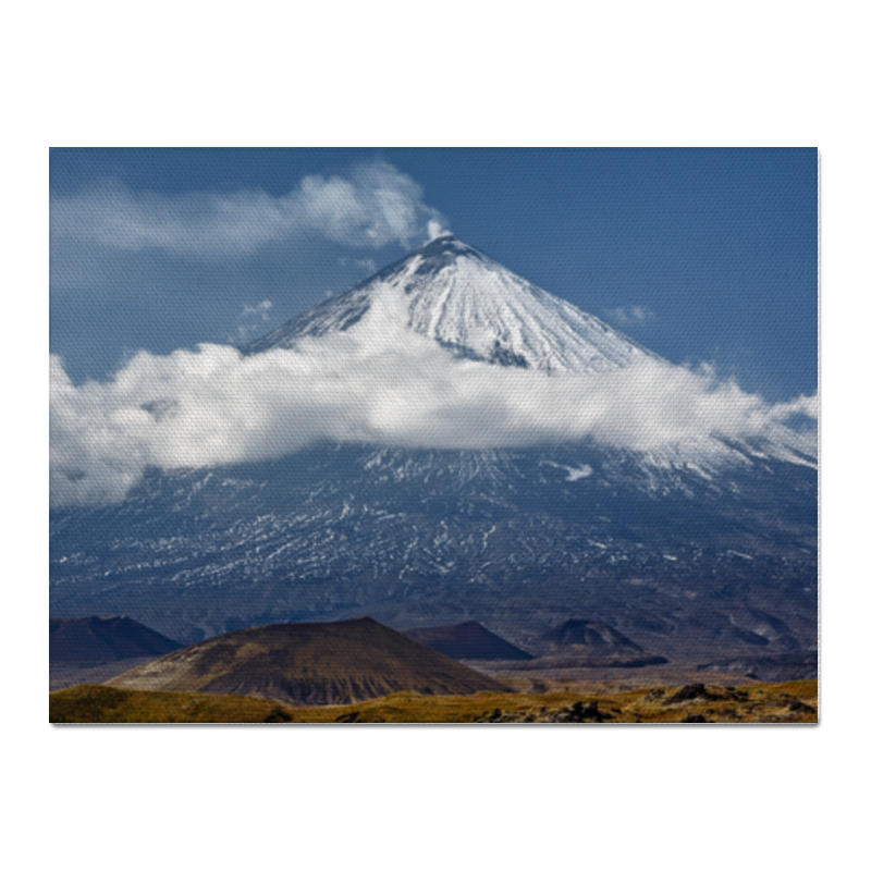 Printio Холст 30×40 Камчатка, осенний пейзаж, извержение вулкана алмазная мозаика на подрамнике осенний горный пейзаж 30 х 40 см