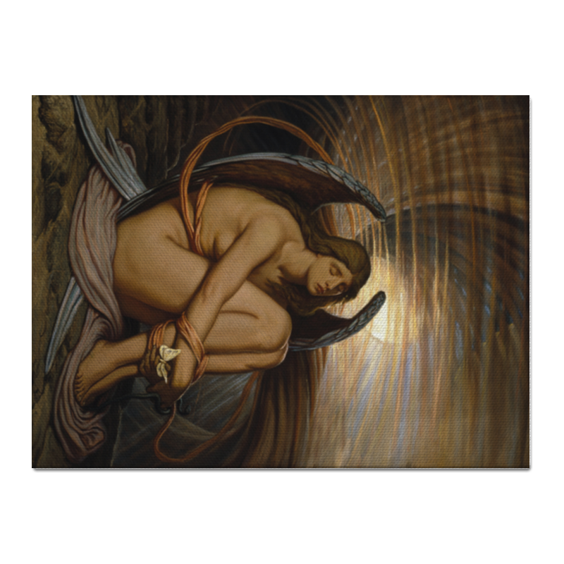 веддер лесли костяное веретено Printio Холст 30×40 Душа в рабстве (илайхью веддер)
