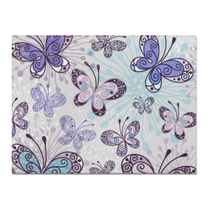 Printio Холст 30×40 Фиолетовые бабочки