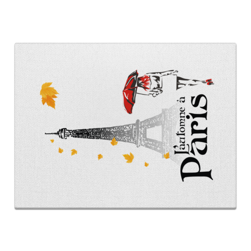 Printio Холст 30×40 Осень в париже. декор на стену букет осенних листьев с рябиной 30 см