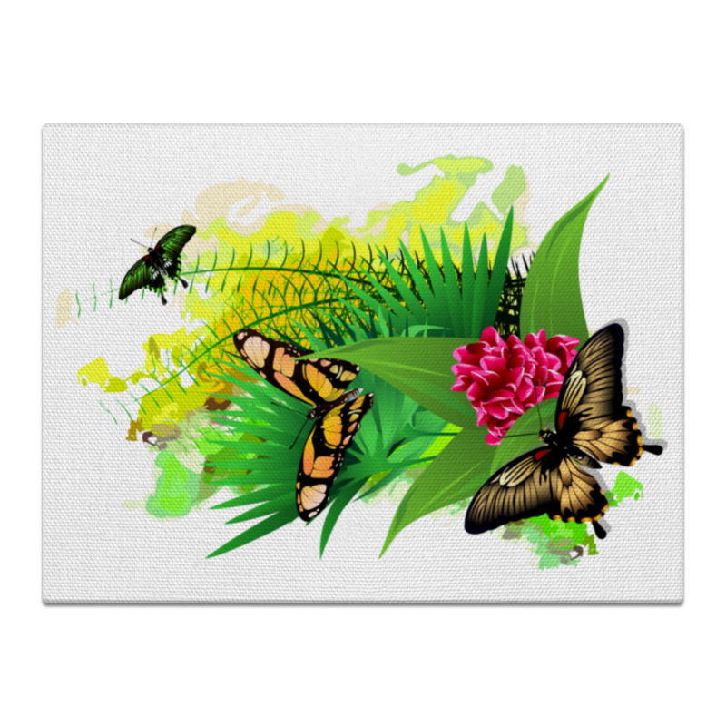 Printio Холст 30×40 Бабочки в цветах. printio холст 30×40 бабочки