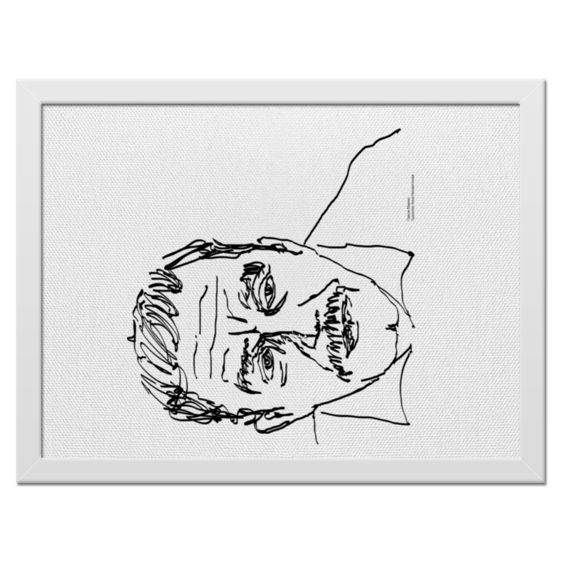 Printio Холст 30×40 Портрет писателя г.маркеса | автор а.неизвестнова