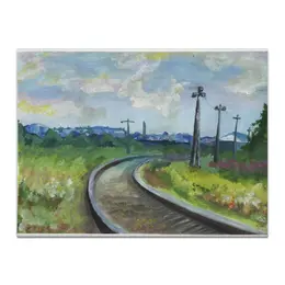 Заказать холст в Москве. Холст 30x40 заброшеная железная дорога  от karas2001@list.ru - готовые дизайны и нанесение принтов.