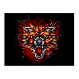 Заказать холст в Москве. Холст 30x40 Wolf & Fire от Аня Лукьянова - готовые дизайны и нанесение принтов.