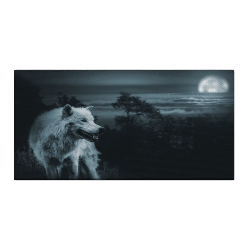 цена Printio Холст 30×60 Белый волк