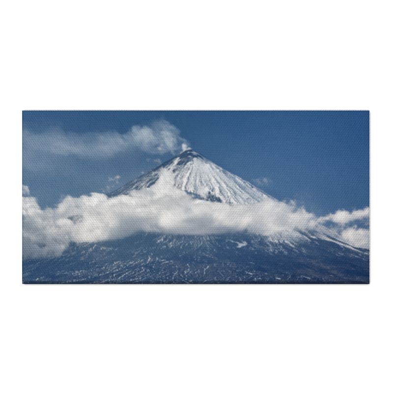 Printio Холст 30×60 Камчатка, осенний пейзаж, извержение вулкана printio часы круглые из пластика камчатка осенний пейзаж извержение вулкана