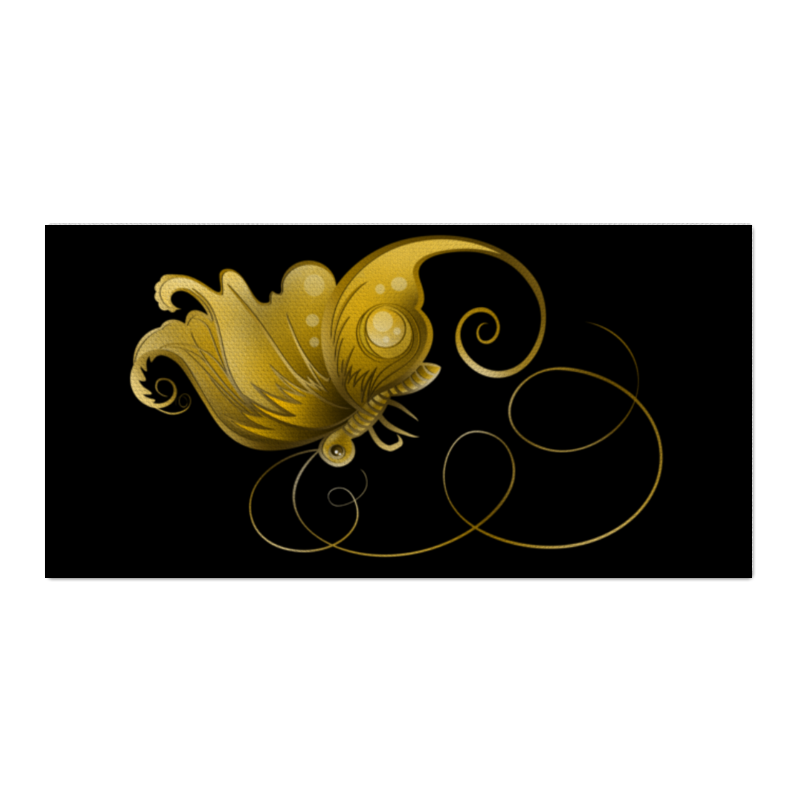 Printio Холст 30×60 Золотая бабочка галстук бабочка золотая в черном