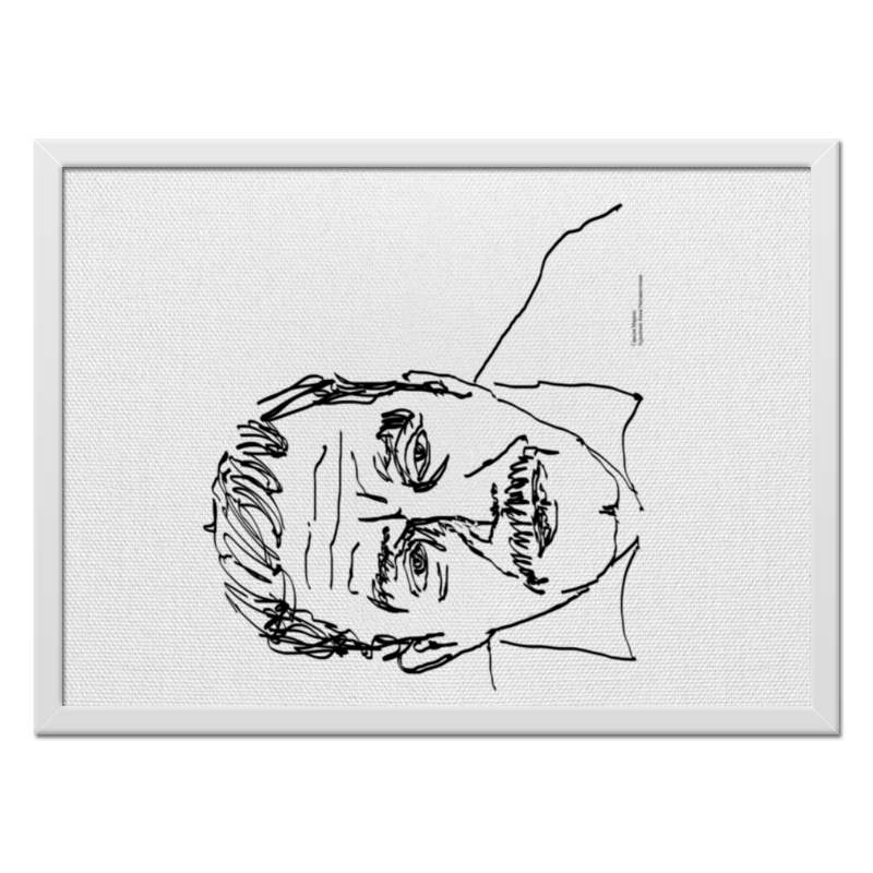 Printio Холст 40×55 Портрет писателя г.маркеса | автор а.неизвестнова
