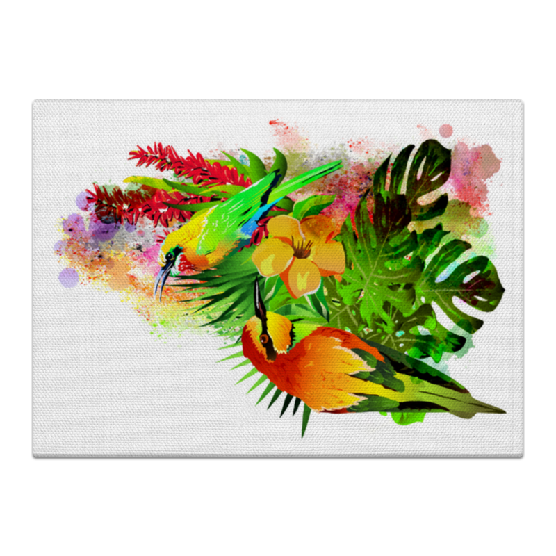 Printio Холст 40×55 Тропические птицы от зорго арт.