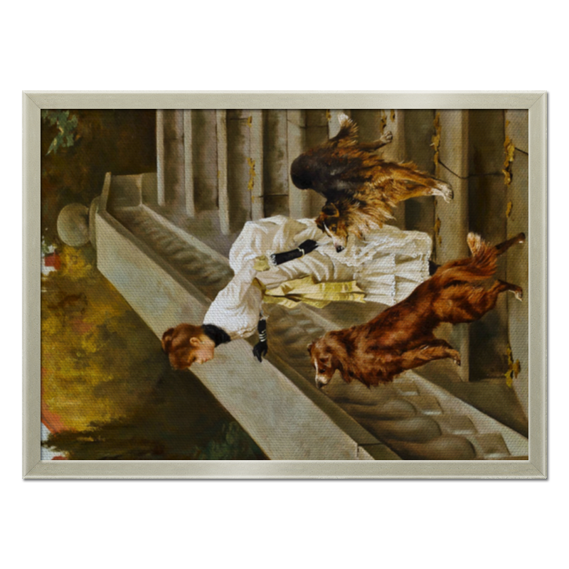 Printio Холст 40×55 Дама с собаками