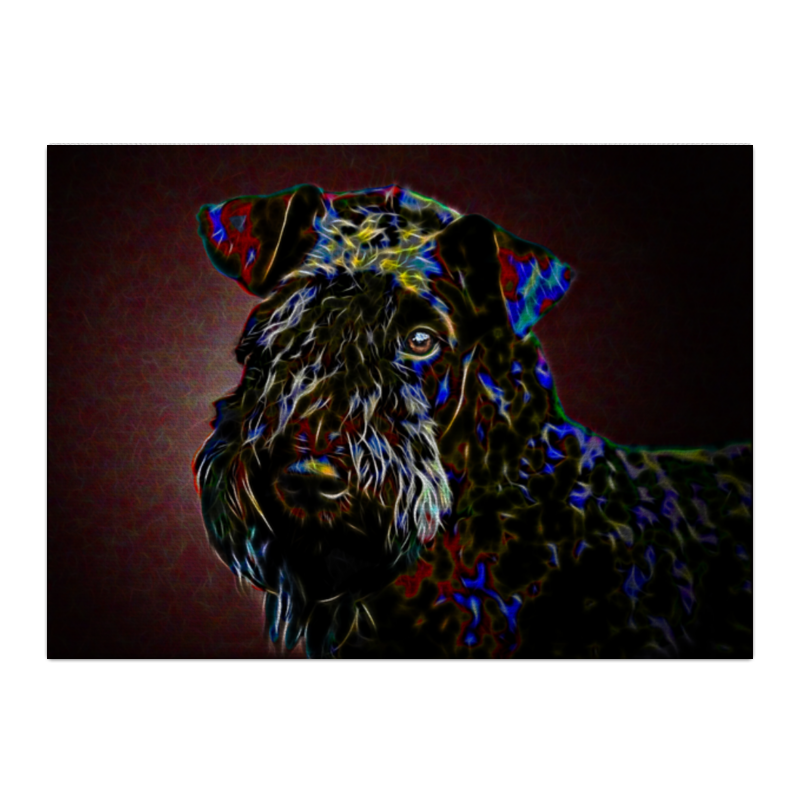 Printio Холст 40×55 Керри-блю-терьер статуэтка собака керри блю терьер породистая гжель