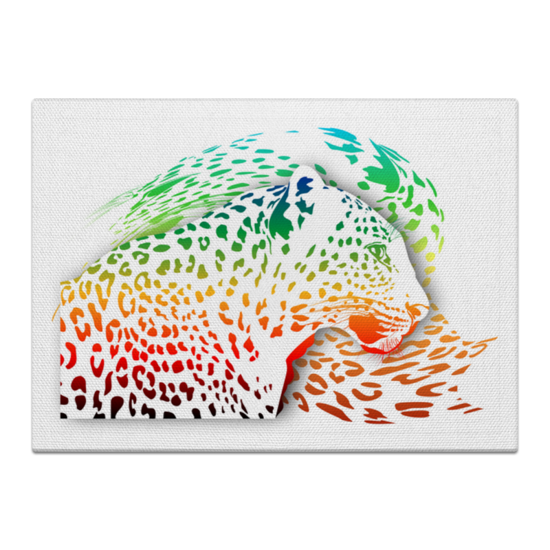 Printio Холст 40×55 Радужный леопард радужный холст