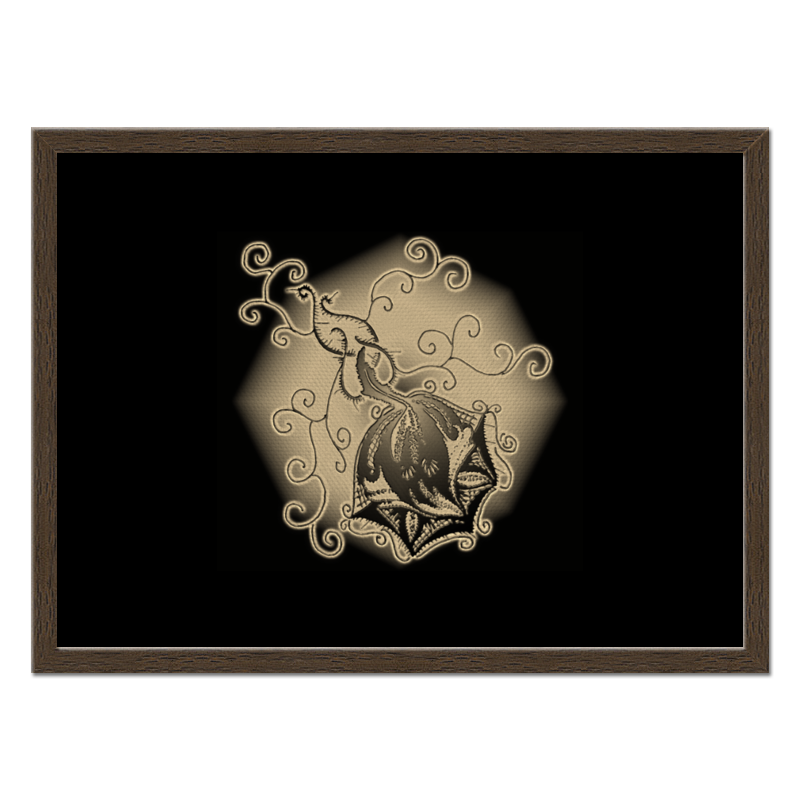 Printio Холст 40×55 Ажурная роза (сепия)
