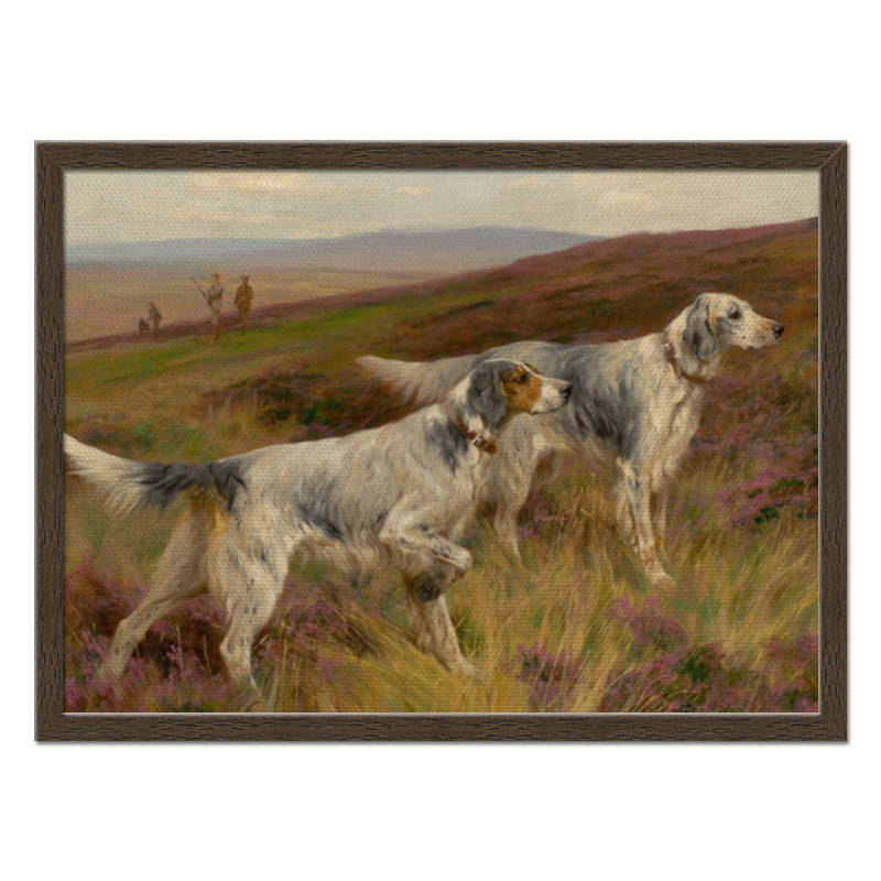 Printio Холст 40×55 Охота с собаками подарочное настенное панно охота на оленя с собаками