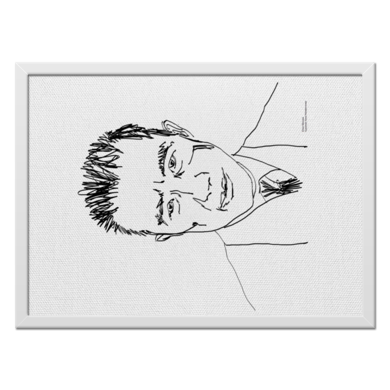 Printio Холст 40×55 Портрет писателя ю.мисимы | автор а.неизвестнова