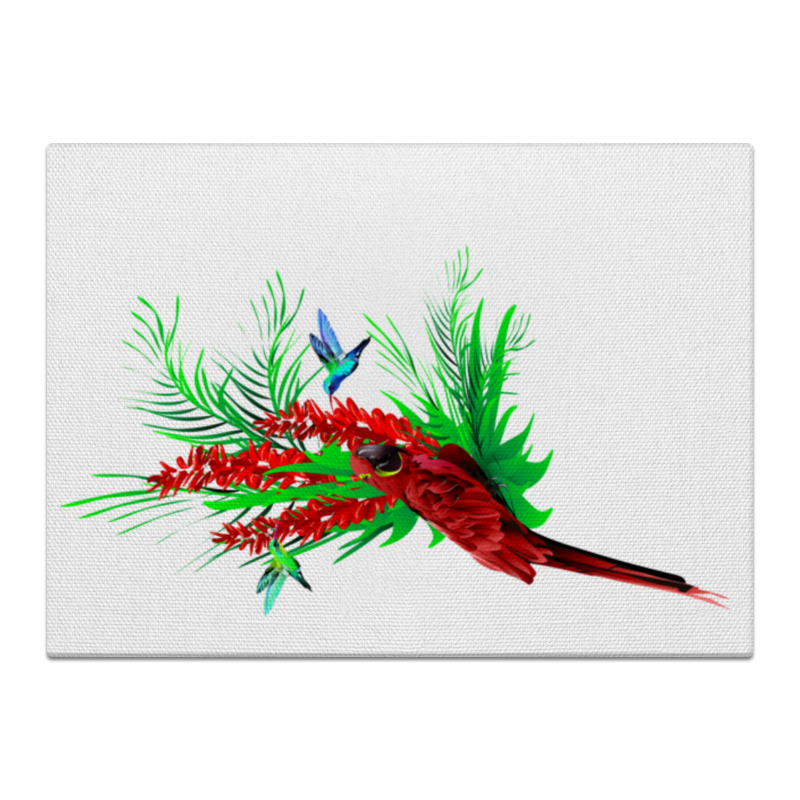 Printio Холст 40×55 Тропические птицы от зорго арт.