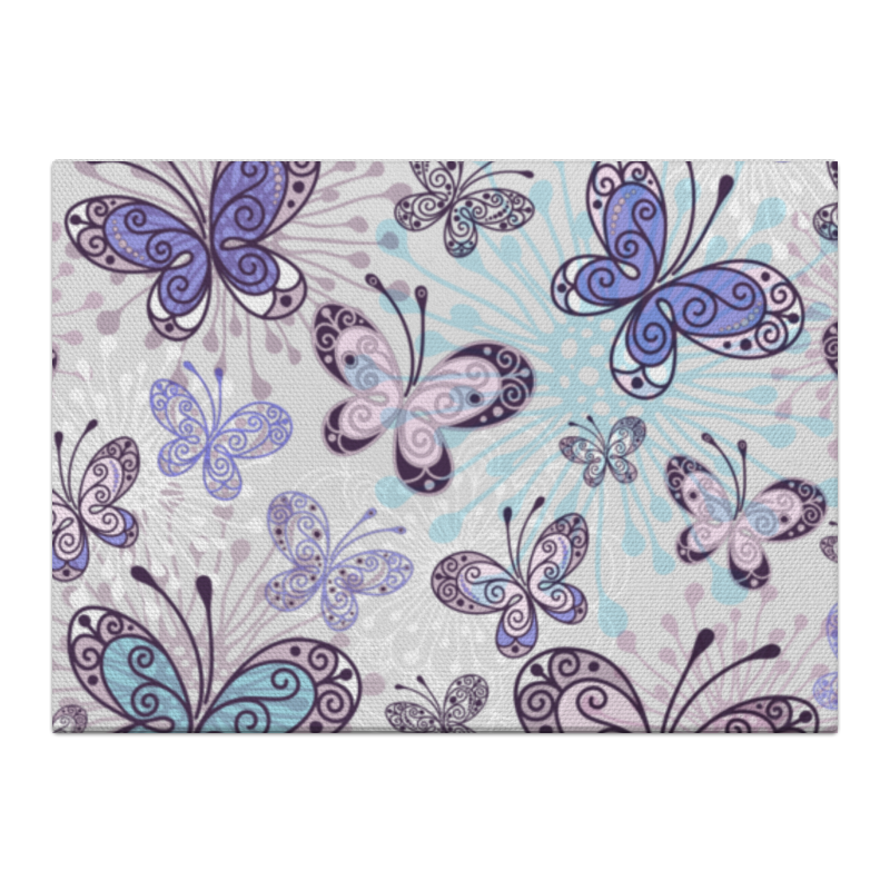 Printio Холст 40×55 Фиолетовые бабочки