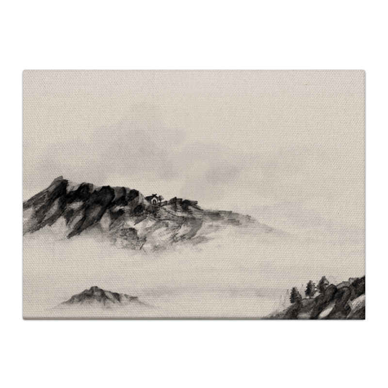Printio Холст 40×55 Домик в горах
