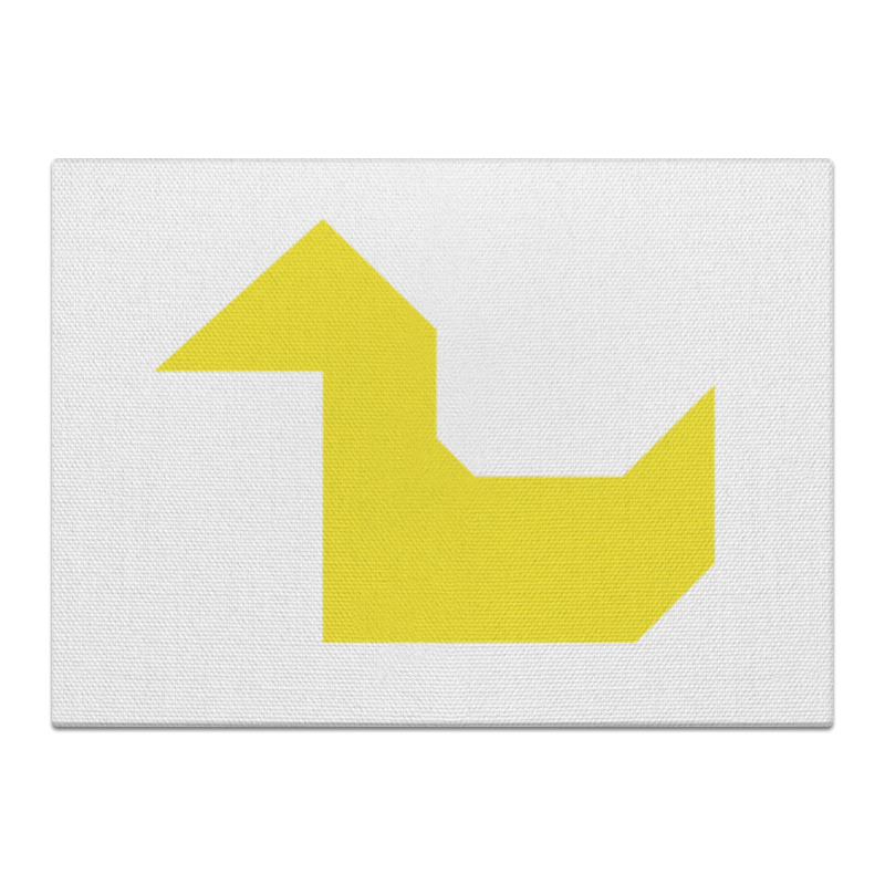 Printio Холст 40×55 Жёлтая утка танграм printio футболка с полной запечаткой мужская жёлтая утка танграм