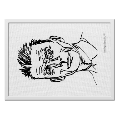 Заказать холст в Москве. Холст 40x55 Портрет писателя С.Беккета | Автор А.Неизвестнова от Apfelbaum - готовые дизайны и нанесение принтов.