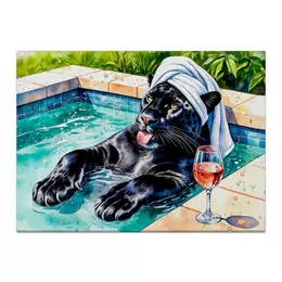 Заказать холст в Москве. Холст 40x55 Relax пантера от 1881 print  - готовые дизайны и нанесение принтов.