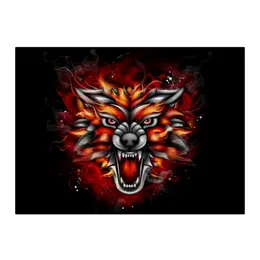 Заказать холст в Москве. Холст 40x55 Wolf & Fire от Аня Лукьянова - готовые дизайны и нанесение принтов.