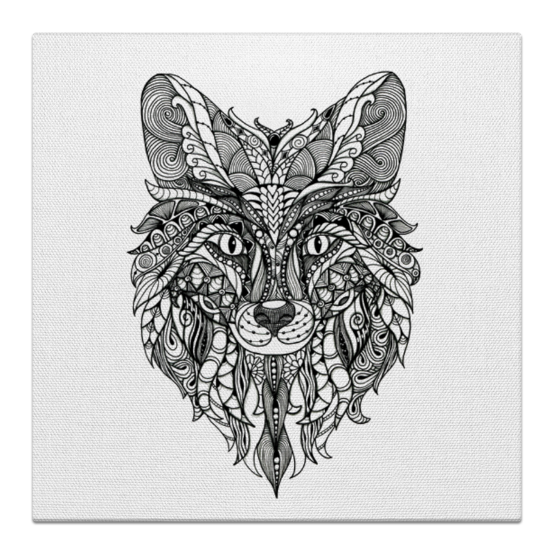 Printio Холст 50×50 Лиса. волк