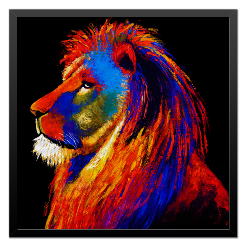 Printio Холст 50×50 Лев - хищник printio холст 50×50 разноцветный лев