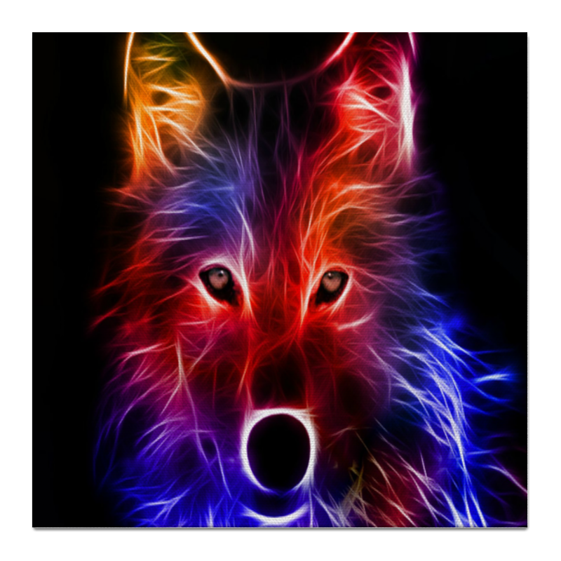 Printio Холст 50×50 Волк хищник самка серого волка 12 5 см canis lupus фигурка игрушка дикого животного