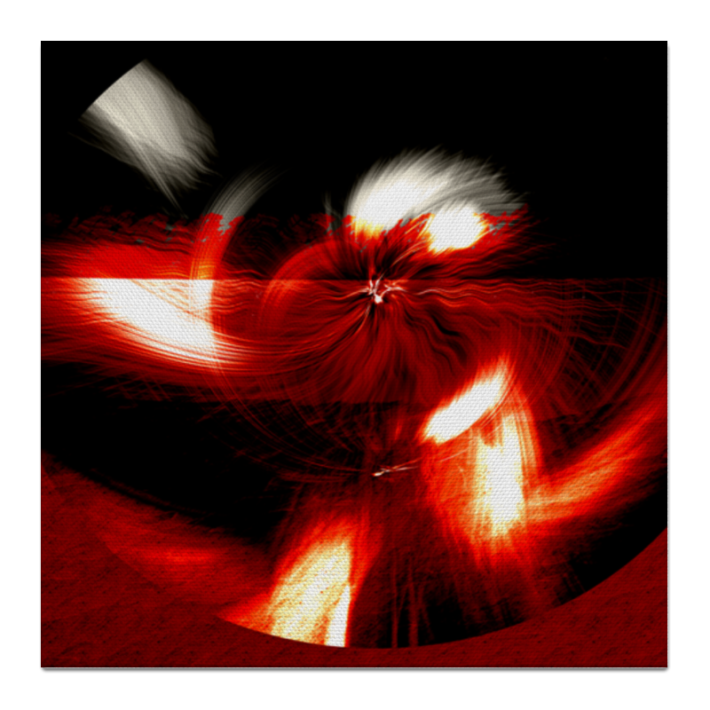 Printio Холст 50×50 Абстракция в красном круге яблоко айдаред