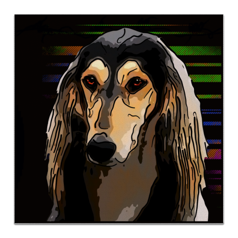 Включи saluki. Салюки. Афганская борзая мультяшная. Saluki футболка. Футболка борзая собака.