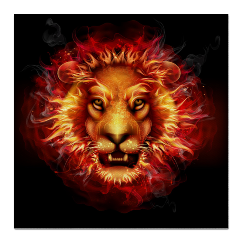 Printio Холст 50×50 Fire lion