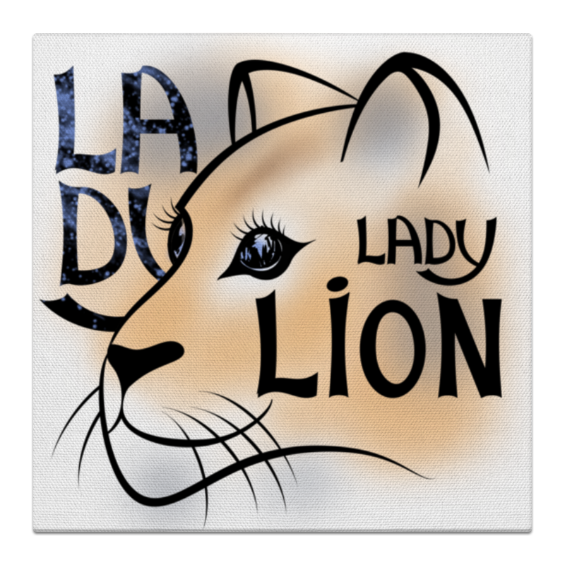Printio Холст 50×50 Lady lion